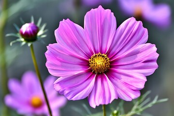 Obraz premium cosmos crush a delicate feathery cosmos bloom in shades of pink