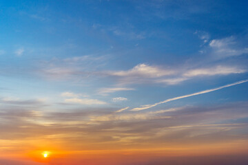 The sky approaches dusk