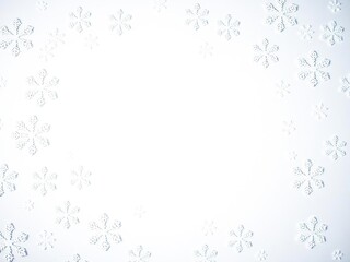 Fototapeta premium Snowflake christmas background featuring white snowflakes on a blue background with subtle glitter accents, winter, festive