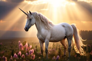 Obraz na płótnie Canvas unicorns grace a time for purity innocence and the power of drea