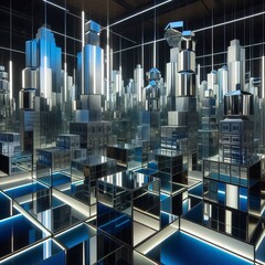 Mirrored Boxes Boxes with mirrored surfaces ; -2