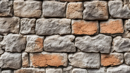 Fototapeta premium A wall made of bricks with a brown and white color