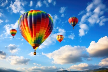 Fototapeta premium Balloon aircraft vehicle blue.