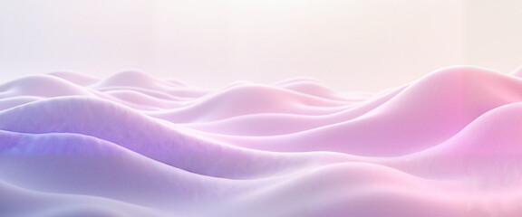 Soft Wavy Landscape in Pastel Colors Representing Serenity and Flow