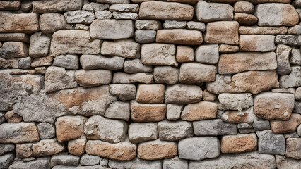 Fototapeta premium A wall made of stone blocks with a rough texture