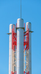 large shiny metal pipes