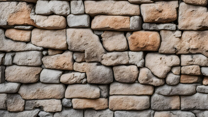Fototapeta premium A wall made of stone with a rough texture