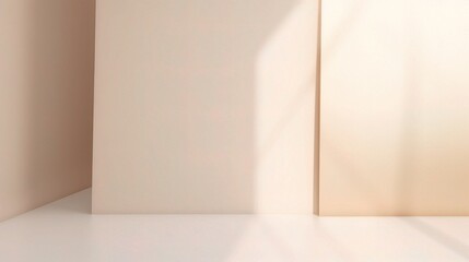 Soft Beige Gradient with Subtle Shadows and Light Play