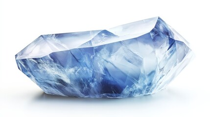 Obraz premium Brilliant blue gemstone: crystalized beauty with an icy touch