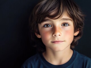 Close-up of child with freckles