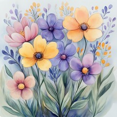 Obraz premium Whimsical watercolor cozy art