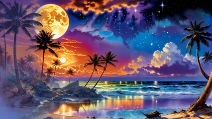 Fantastic night island