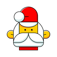 Santa Claus face icon. Outline icons. Holiday symbol