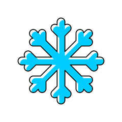 Christmas Snowflake icon. Outline icons. Holiday symbol