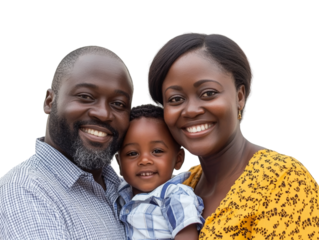 Happy Family Portrait isolated PNG