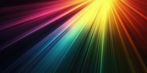 Obraz premium Rainbow Light on Black Background