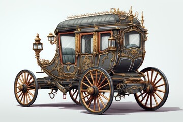 Fototapeta premium Carriage vehicle wheel transportation.