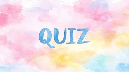 The word "QUIZ" is designed in a serene, minimalist font with gentle curves. 
