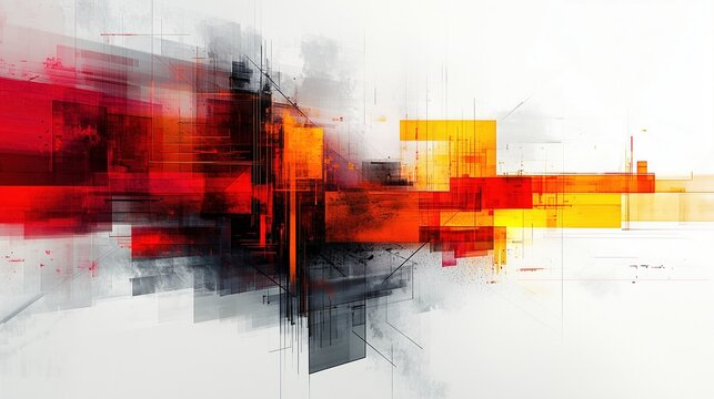Abstract Digital Art with Bold Colors