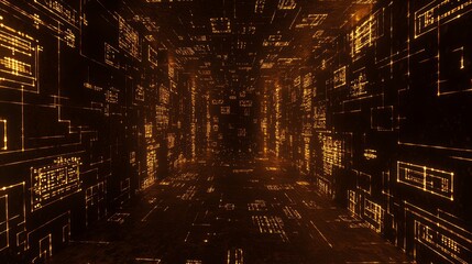 Enigmatic Horror Chamber: Biomechanical Organic Aesthetic 3D Render with Glowing Symbols and Eerie Shadows | Ultra-Detailed Illustration