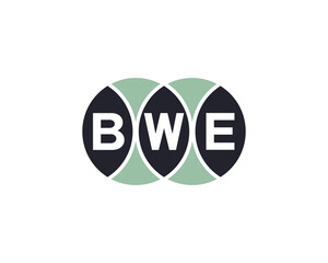 BWE logo design vector template. BWE