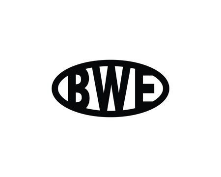 BWE logo design vector template. BWE