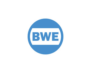 BWE logo design vector template. BWE