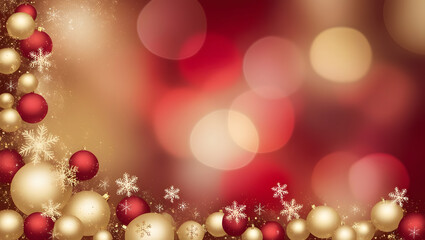red christmas background with balls
