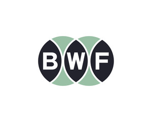 BWF Logo design vector template. BWF