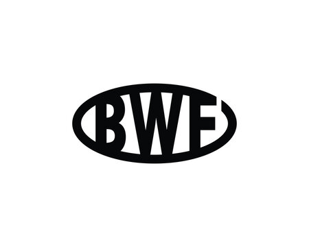 BWF Logo design vector template. BWF