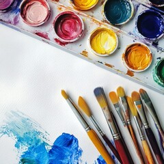 Watercolor on white paper