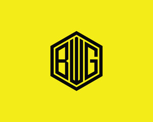 BWG logo design vector template. BWG