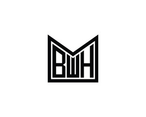 Fototapeta premium BWH Logo design vector template. BWH