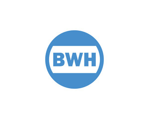 BWH Logo design vector template. BWH