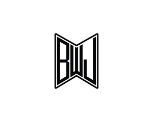 BWJ logo design vector template. BWJ