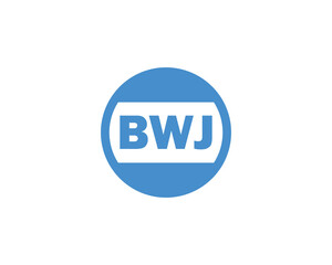 BWJ logo design vector template. BWJ