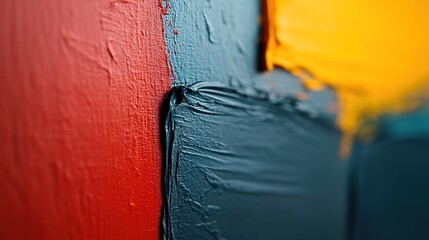 Abstract Layered Paint Texture with High Contrast Colors