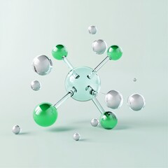 Obraz premium Nitrogen N2 Molecular Model