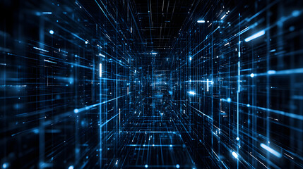 Obraz premium background with digital lines