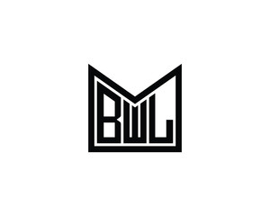 Fototapeta premium BWL logo design vector template. BWL