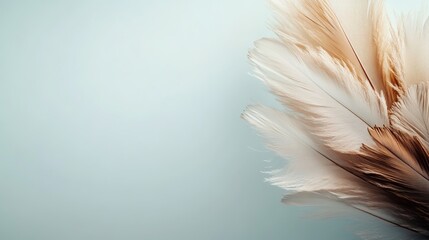 Naklejka premium Intricate Close-Up of Soft Feather Texture