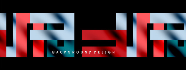 Colorful squares, lines minimal abstract background. Vector Illustration For Wallpaper, Banner, Background, Card, Book Illustration, landing page