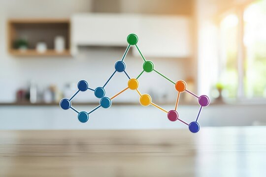 Closeup of a parent helping their child with homework at the kitchen table, both smiling and engaged, Parent and child doing homework, Warm and educational