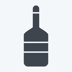 Icon Bottle. related to Sea symbol. glyph style. simple illustration