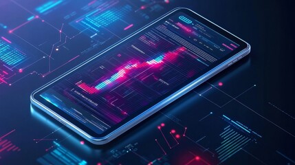Blue Tech Finance Fintech Background