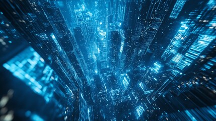 Blue Tech Finance Fintech Background
