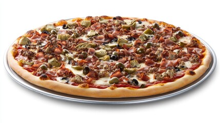 Delicious Italian Pizza with Artichokes and Olives