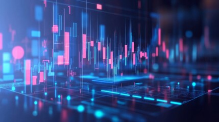 Blue Tech Finance Fintech Background