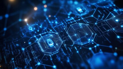 Blue Tech Finance Fintech Background