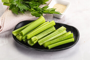 Vegan cuisine - dietary celery cticks